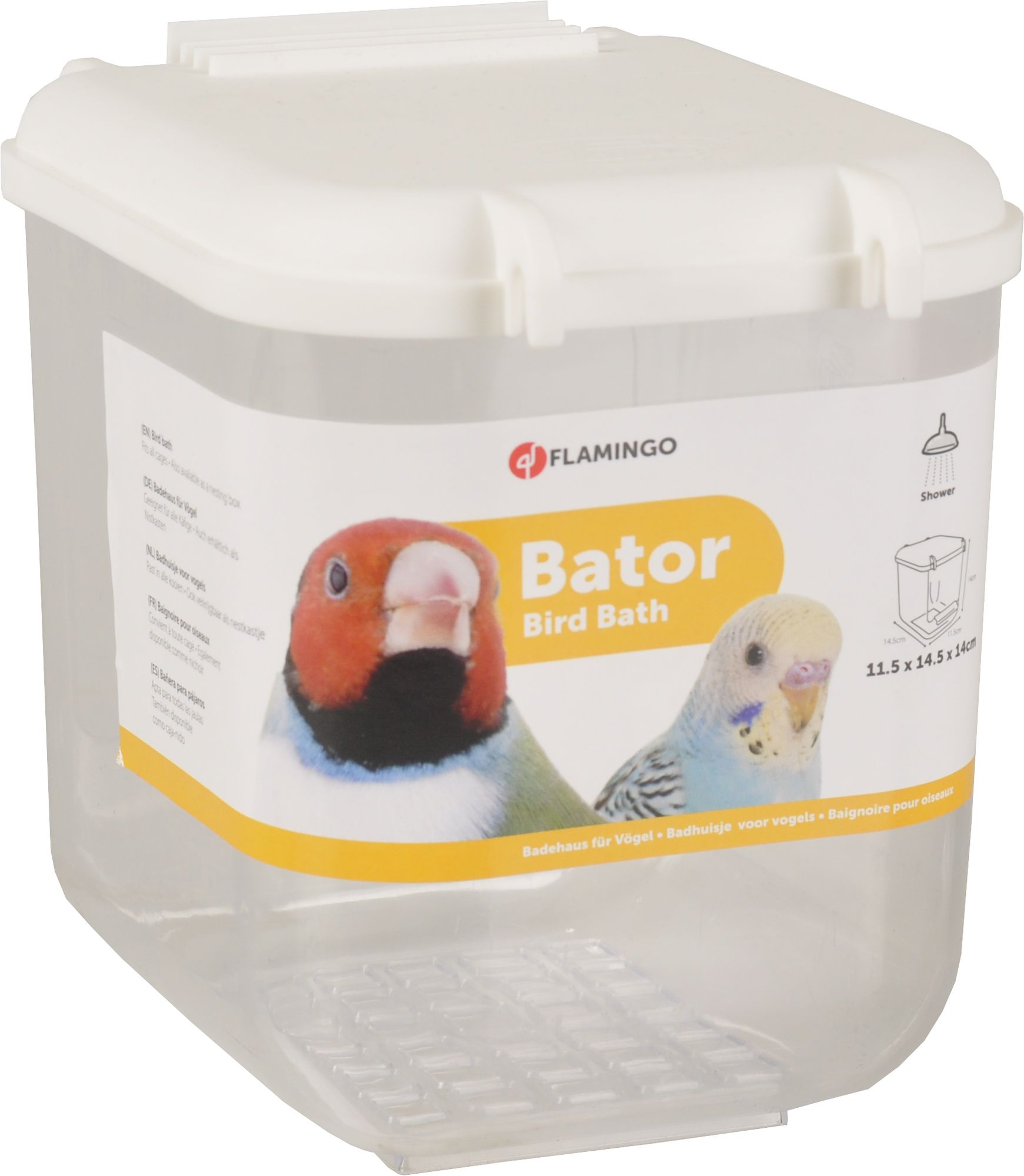 Flamingo Bath with step Bator White