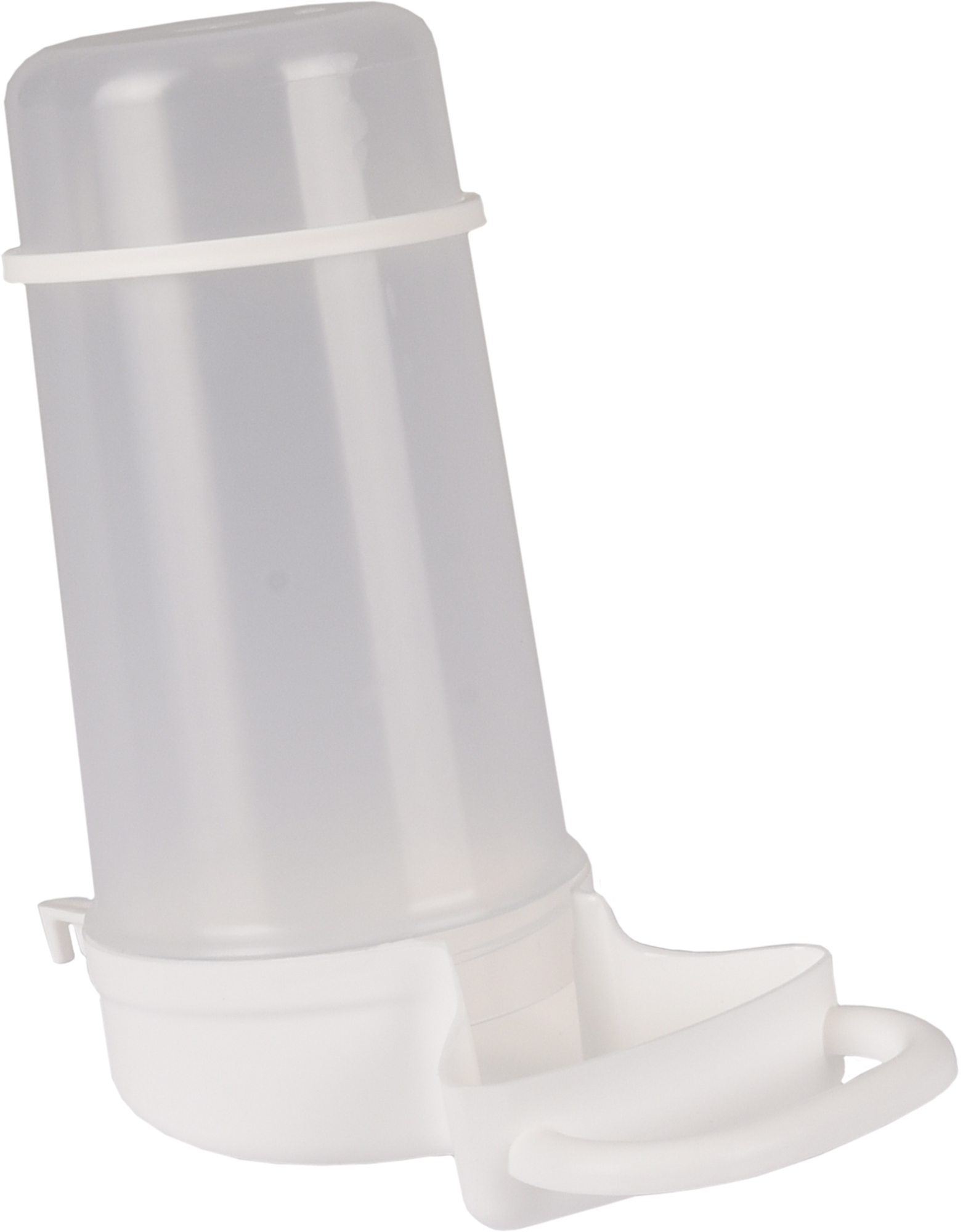 Flamingo Automatic water and food dispenser with step & Gini White