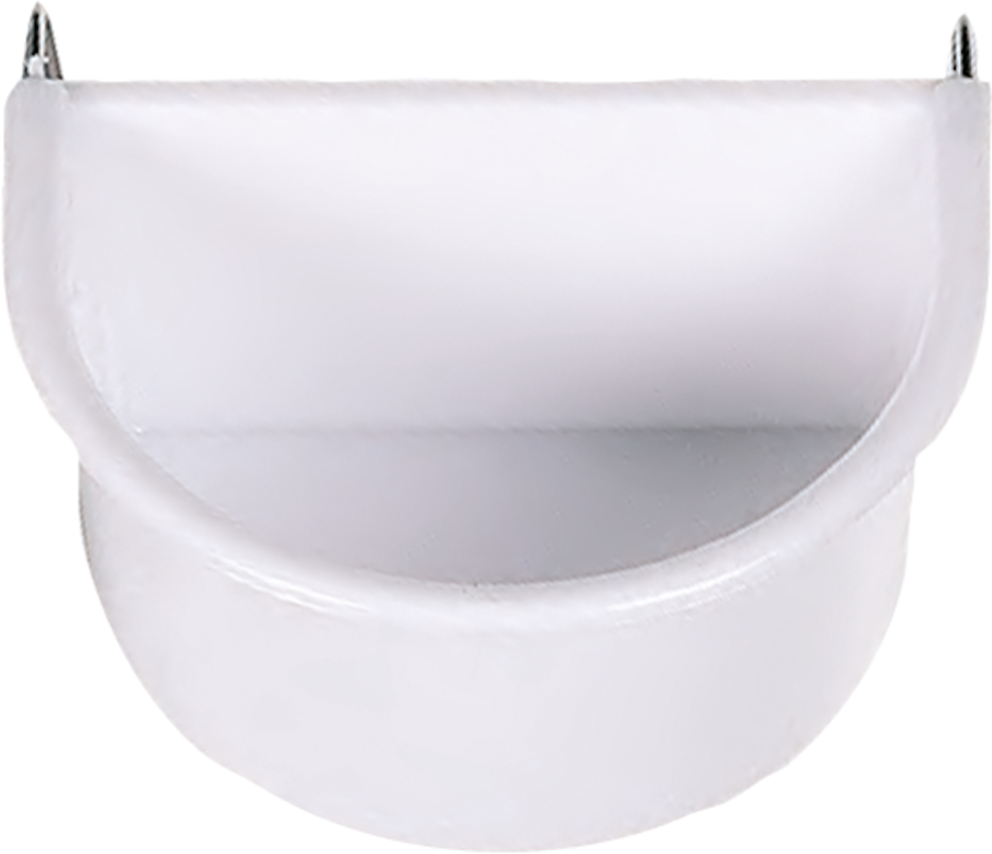 Flamingo Seed and water cup Ushi Half round White