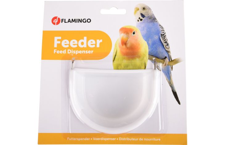 Flamingo Zaad- en waterbakje Ushi Halfrond Wit
