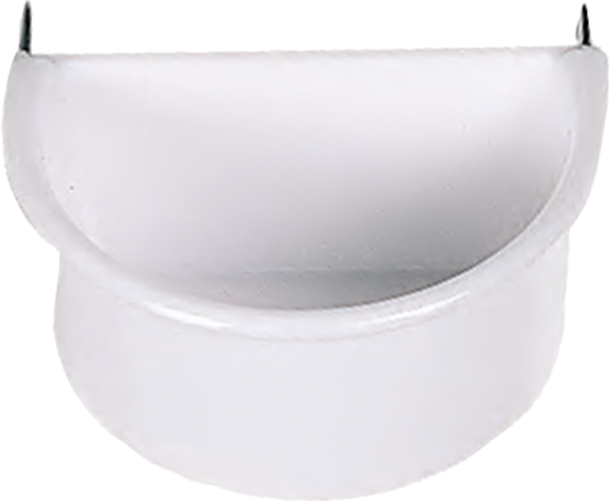 Flamingo Futter und Wassernapf Ushi Halb-rund Weiß