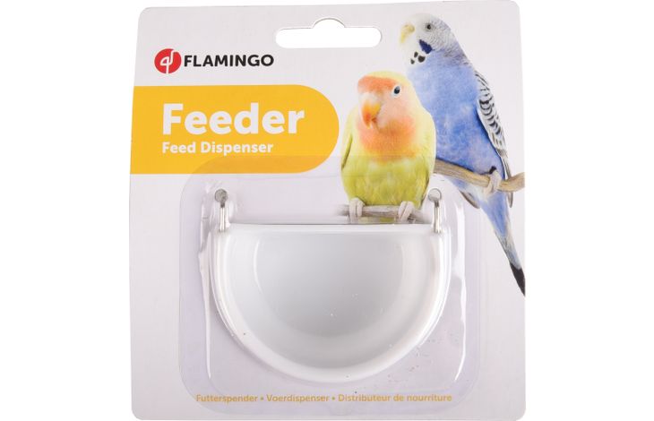 Flamingo Zaad- en waterbakje Ushi Halfrond Wit