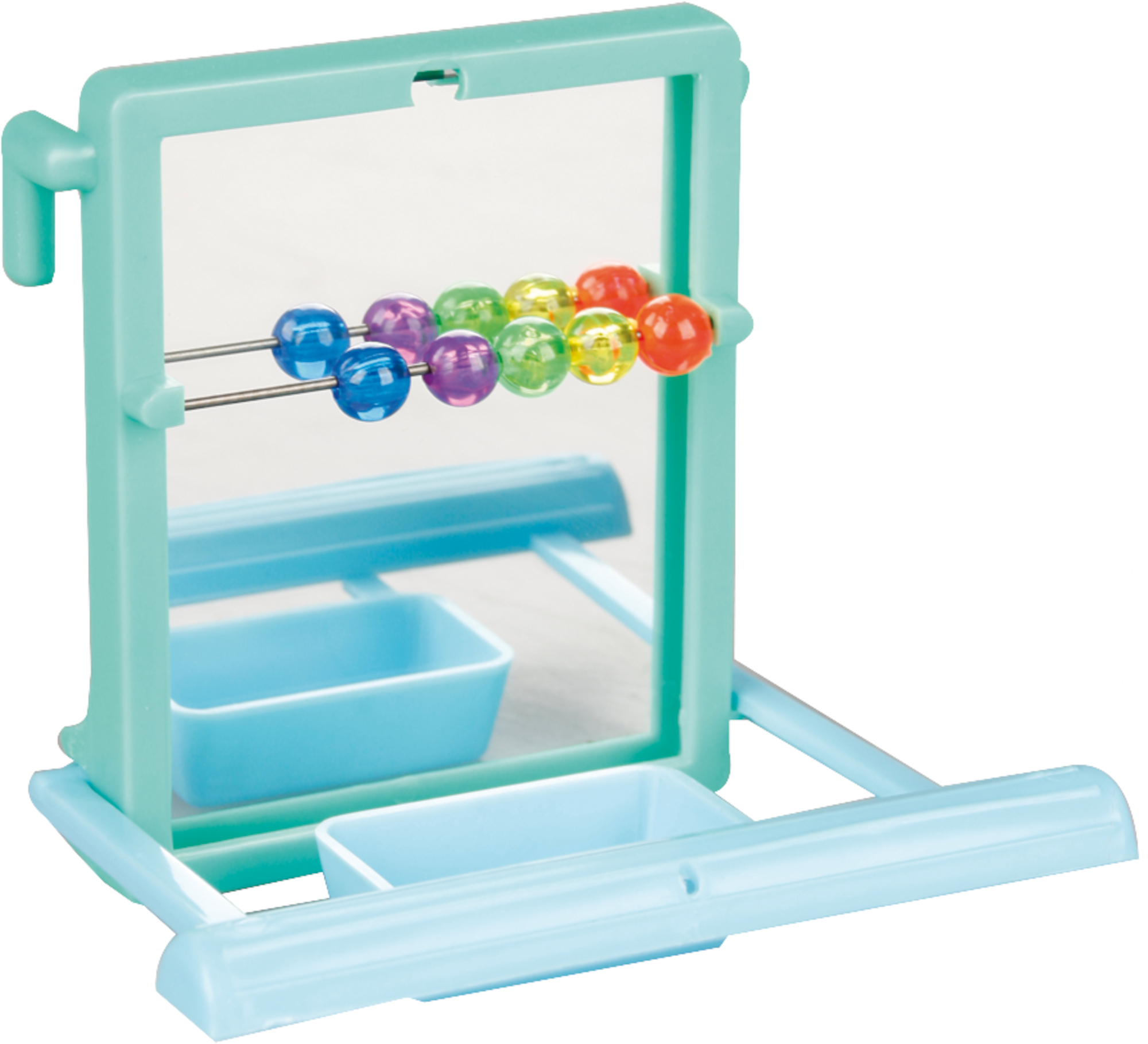 Flamingo Parakeet toy Mirror with step Multiple colours