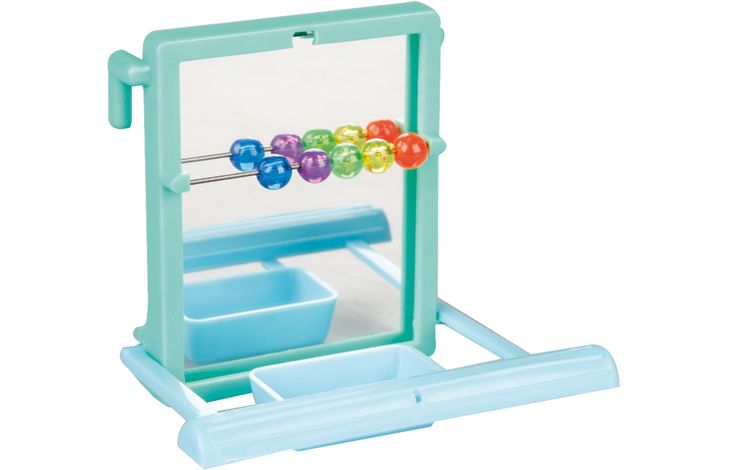 Flamingo Parakeet toy Mirror with step Multiple colours