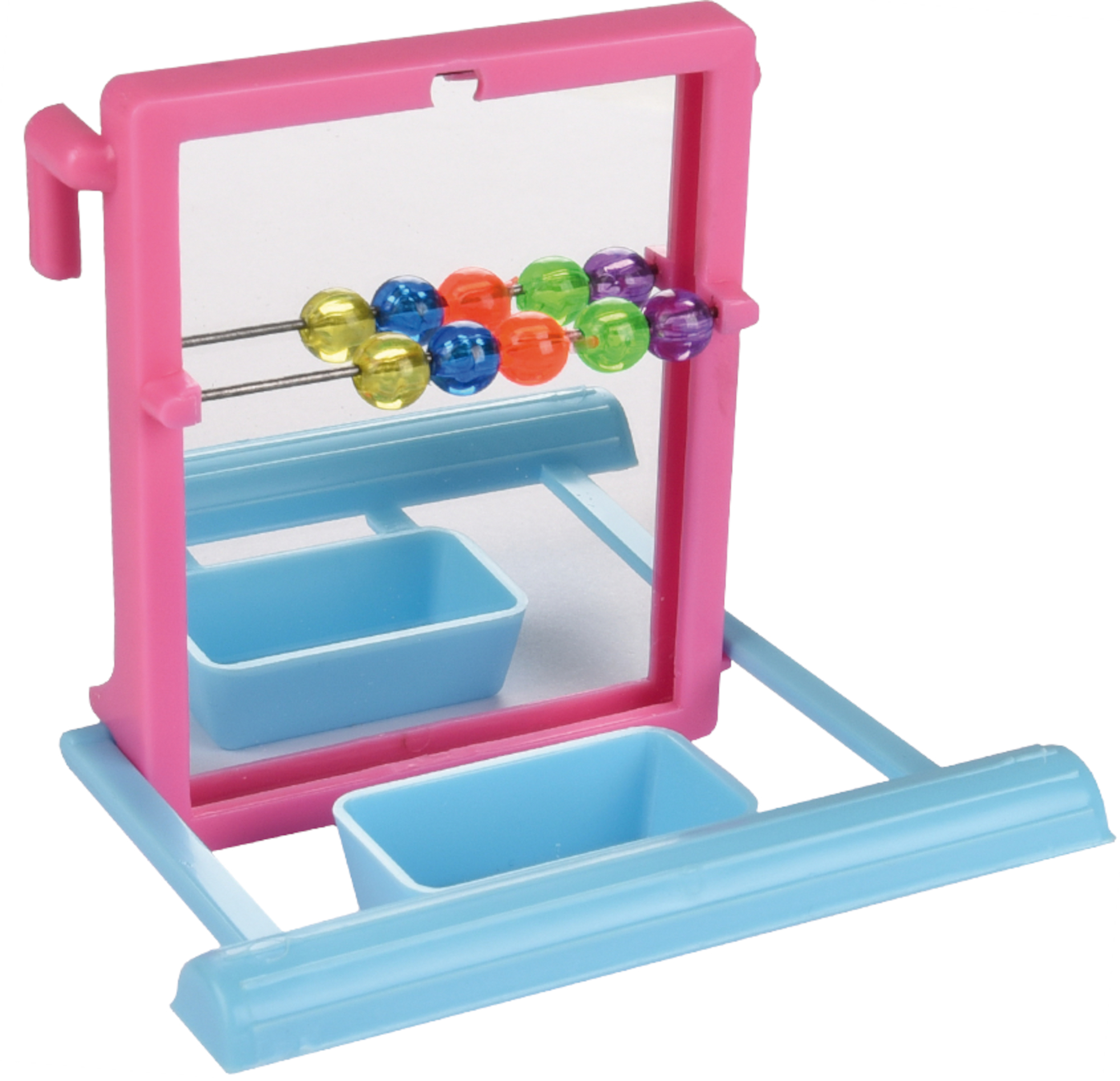 Flamingo Parakeet toy Mirror with step Multiple colours