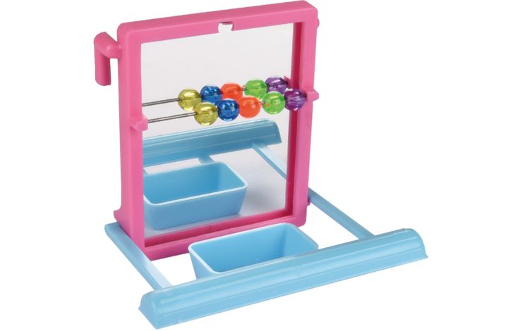 Flamingo Parakeet toy Mirror with step Multiple colours