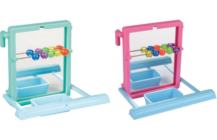 Flamingo Parakeet toy Mirror with step Multiple colours