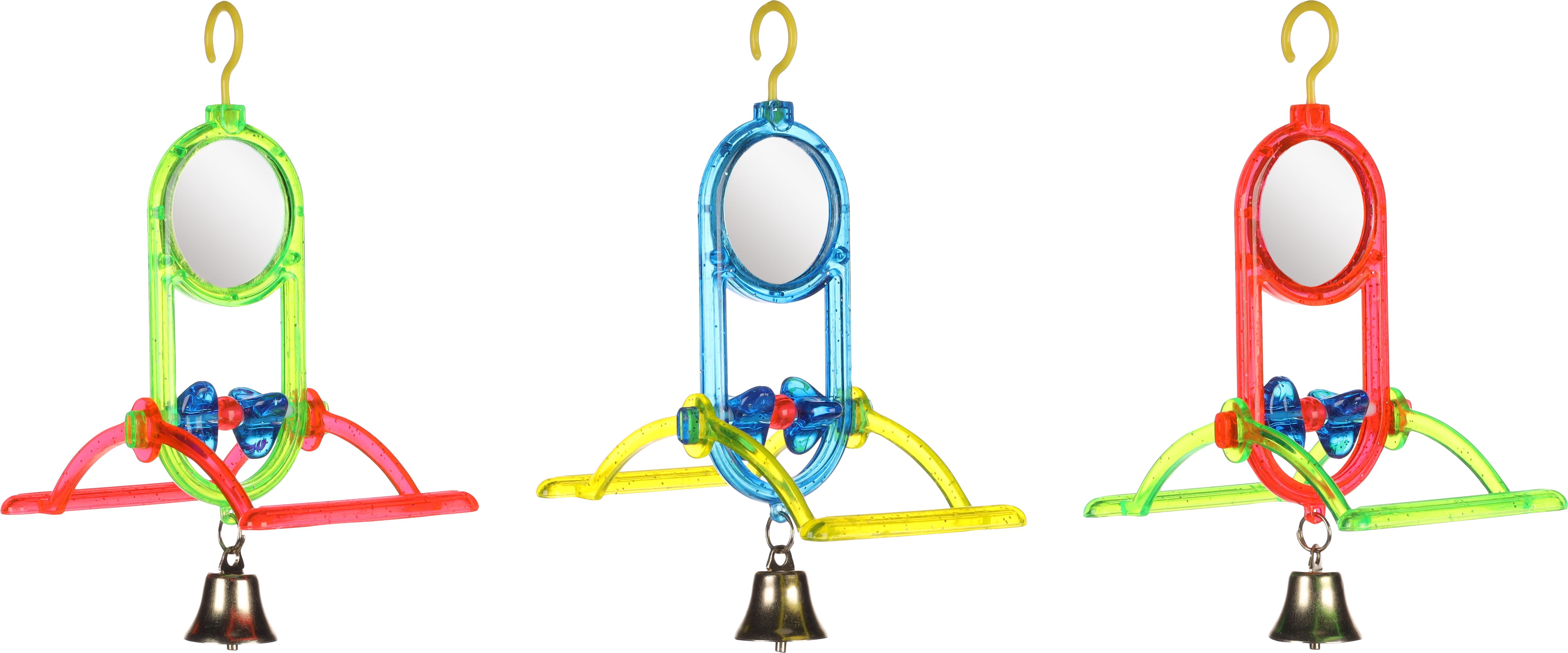 Flamingo Parakeet toy Mirror Multiple colours