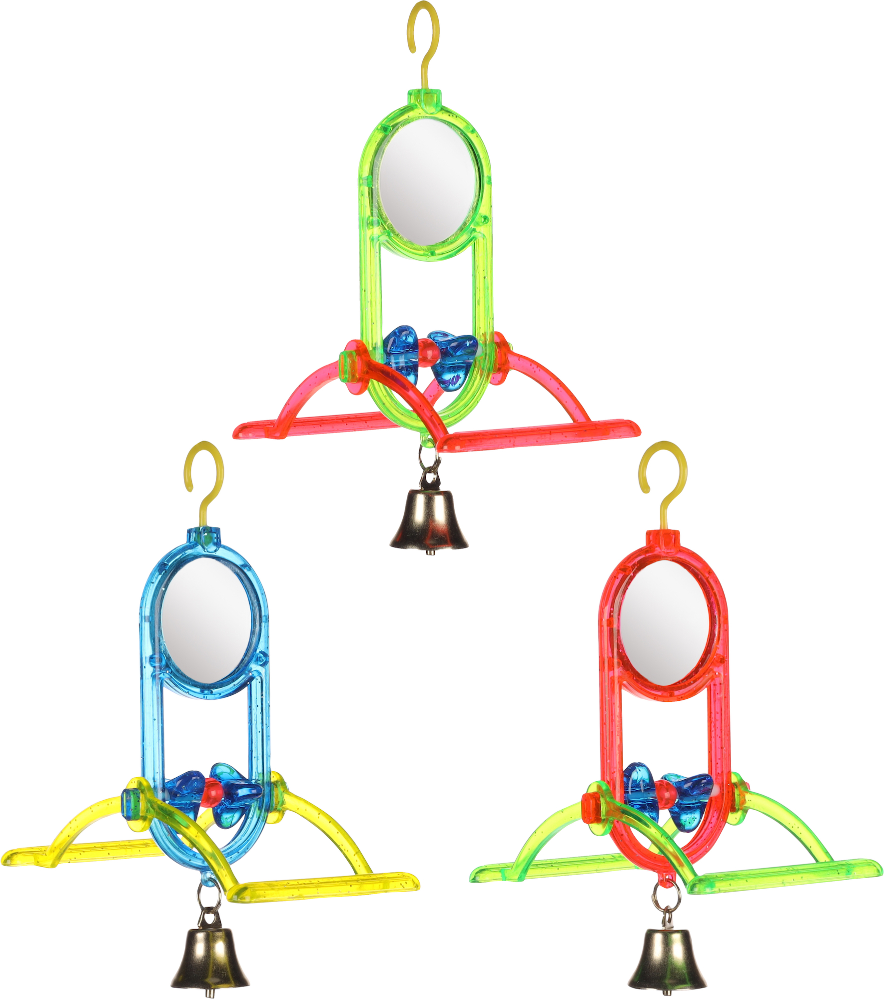 Flamingo Parakeet toy Mirror Multiple colours