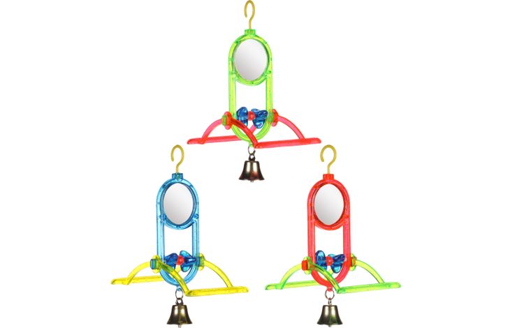Flamingo Parakeet toy Mirror Multiple colours