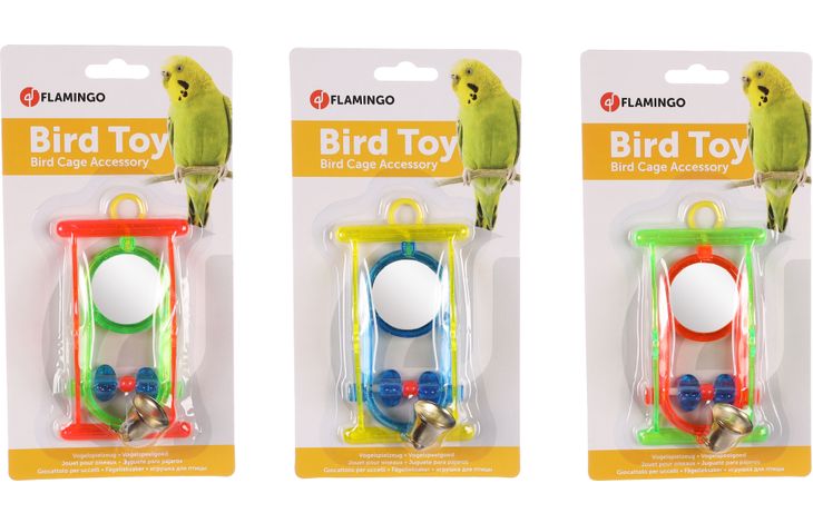 Flamingo Parakeet toy Mirror Multiple colours