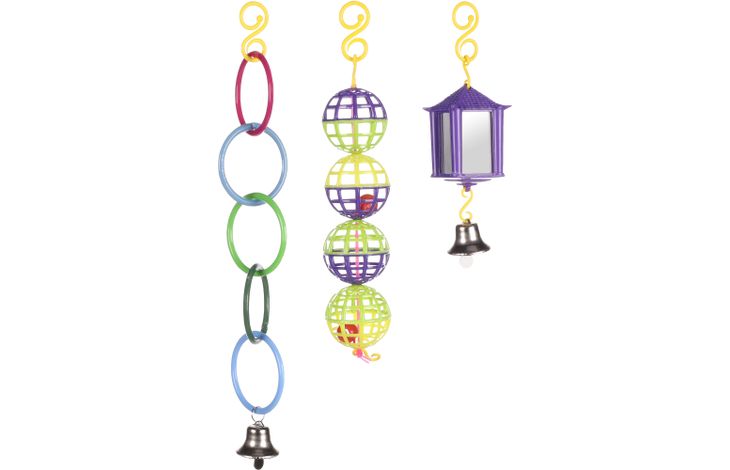 Flamingo Parkietenspeelgoed Ring Bal Lantaarn  Meerkleurig