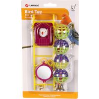 Flamingo Parakeet toy Ball Ladder Mirror Multiple colours