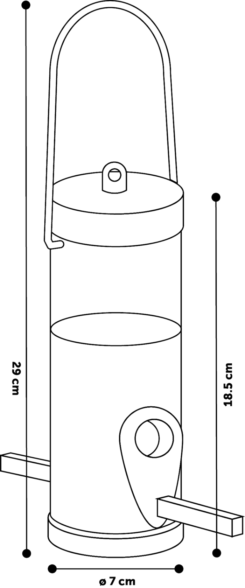 Flamingo Voedersilo Survival Transparant Groen