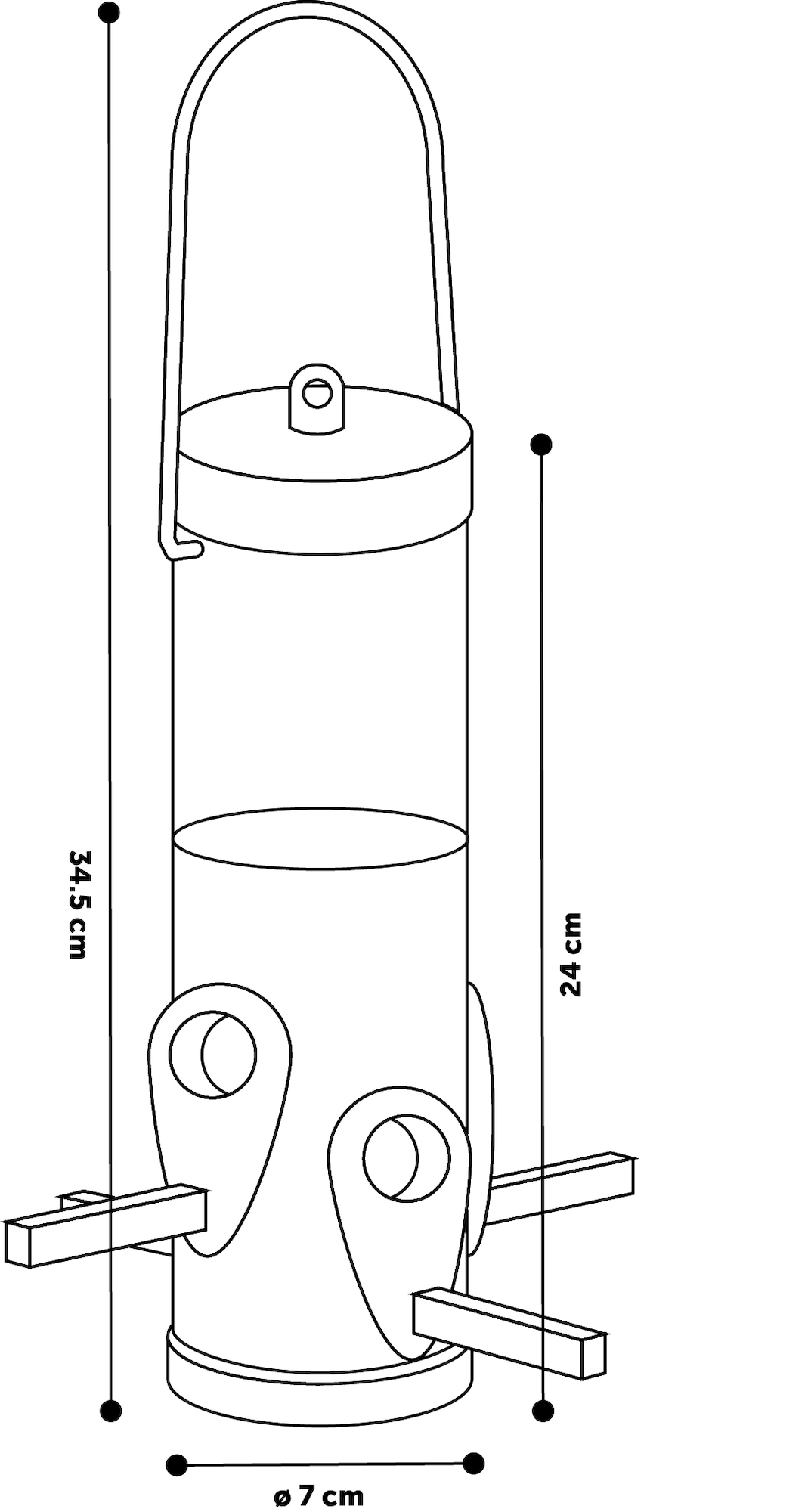Flamingo Voedersilo Survival Transparant Groen