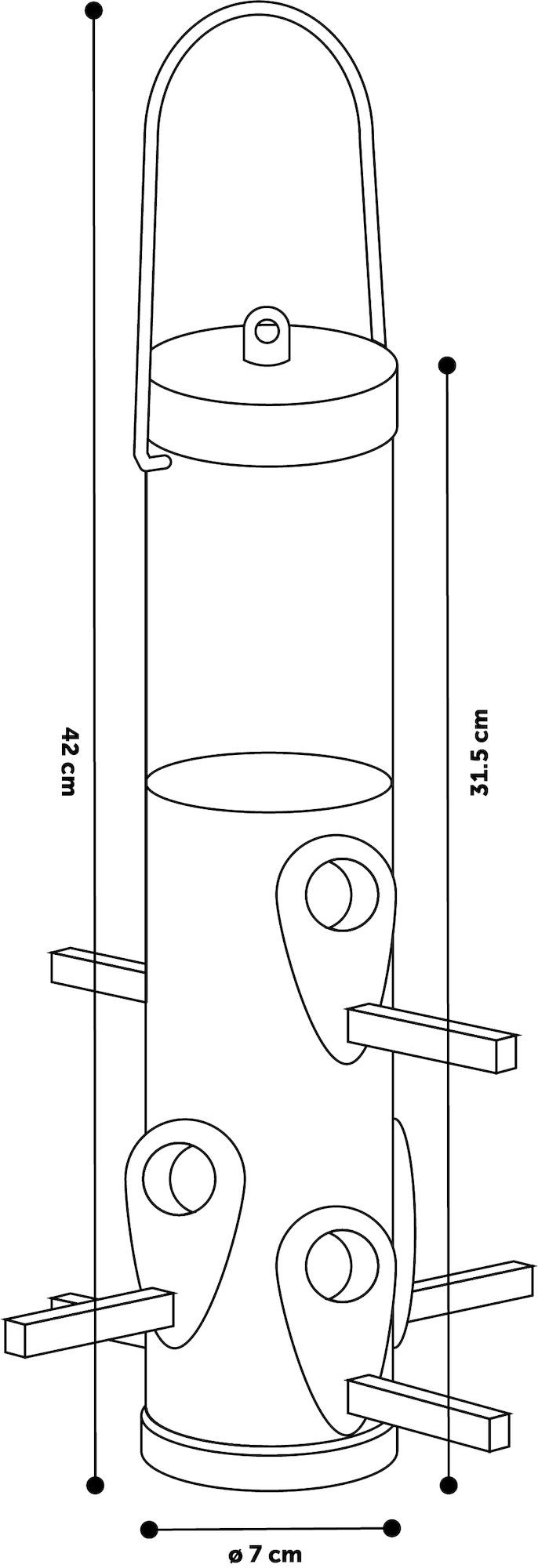 Flamingo Feeder Silo Survival Transparent Green
