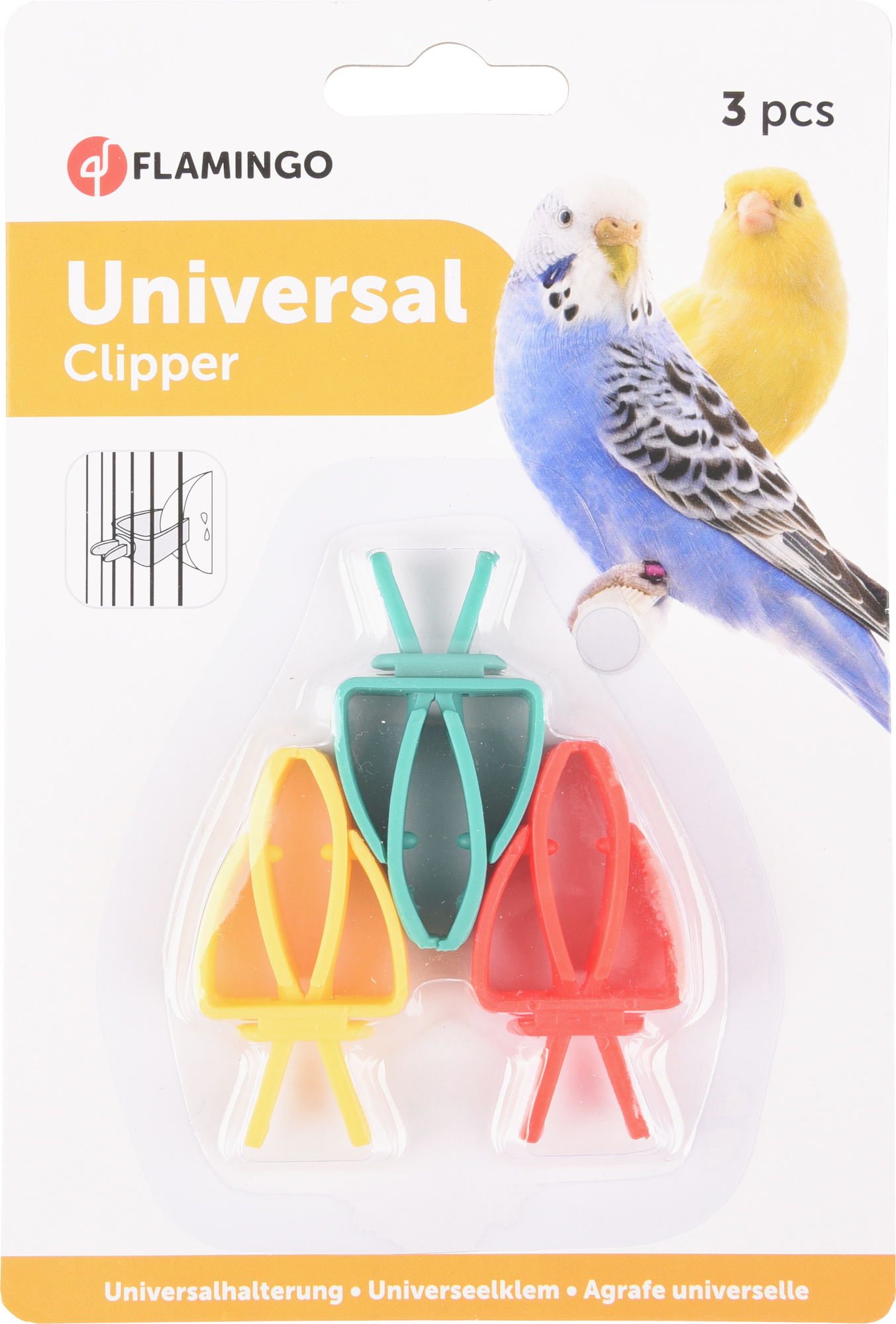 Flamingo Universal clipper Custodi Yellow & Green & Red