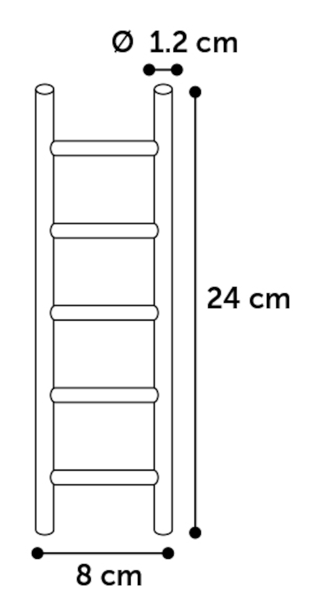 Flamingo Vogelspeelgoed Escada Ladder  Lichtbruin