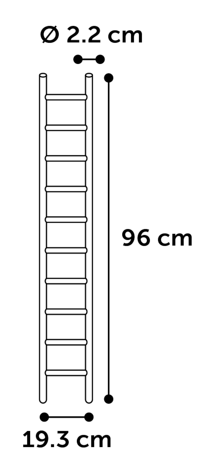 Flamingo Vogelspeelgoed Escada Ladder  Bruin