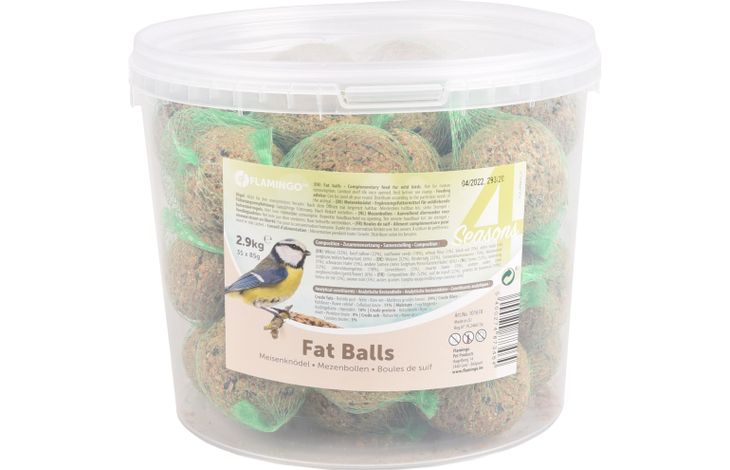 Flamingo Four Seasons  Fat balls with net - Birds living outdoors