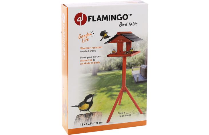 Flamingo Voederhuis met staander Reykjavik - Hout