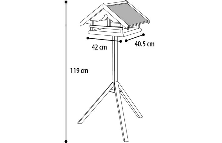 Flamingo Voederhuis met staander Hafnir - Hout