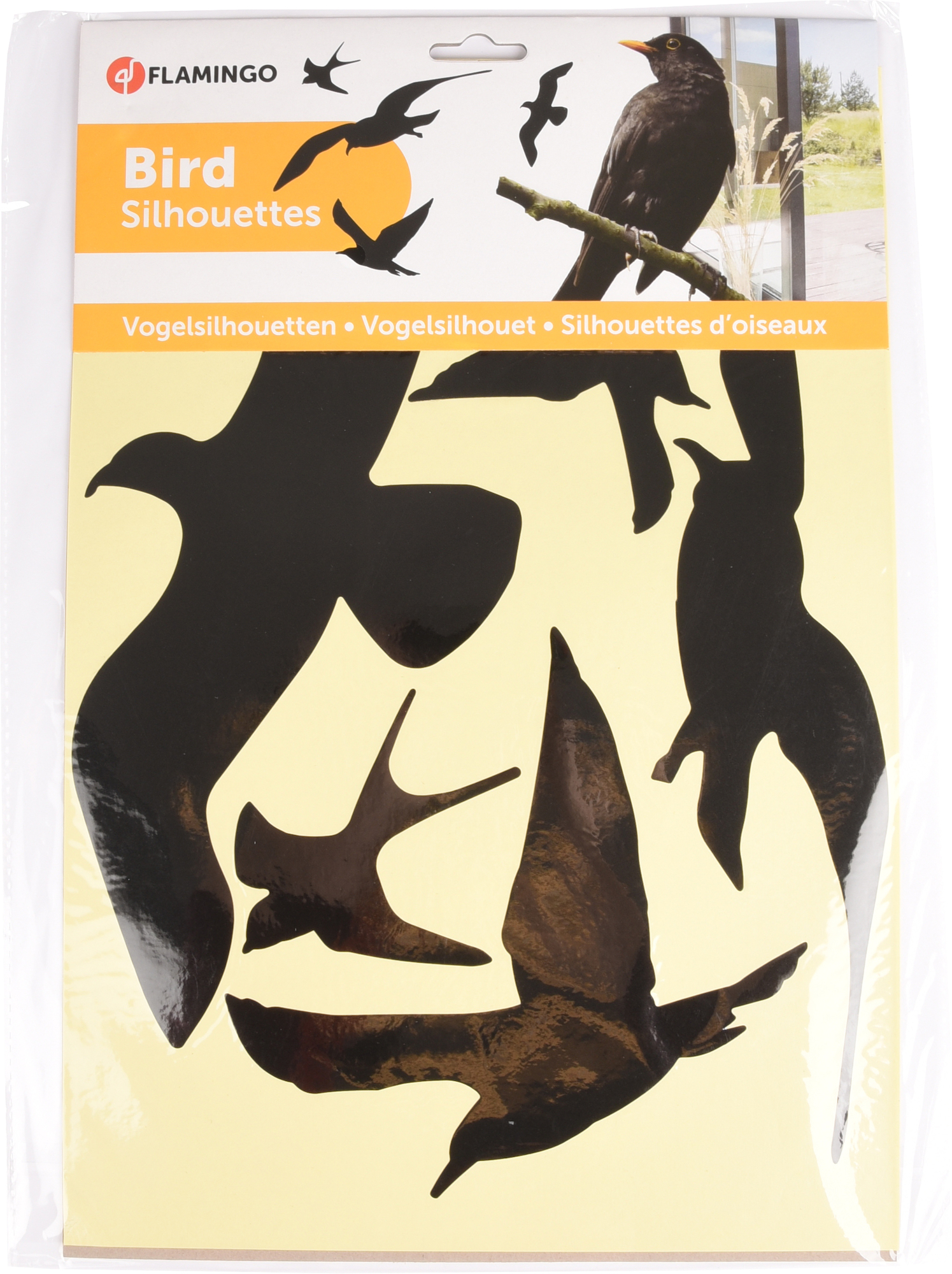 Flamingo Adesivo Siloe Vogelsilhouet Nero