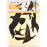 Flamingo Sticker Siloe Vogelsilhouet Zwart