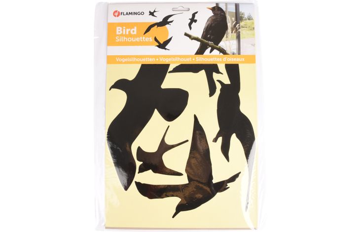 Flamingo Sticker Siloe Vogelsilhouet Zwart