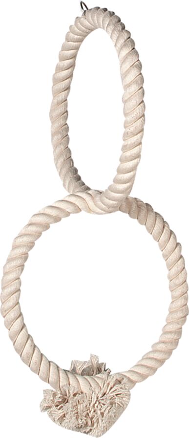 Flamingo Vogelspeelgoed Ring Touw  Ecru