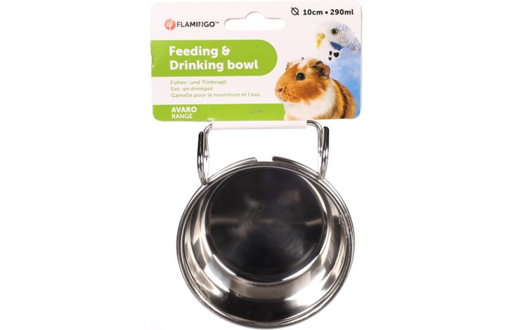 Flamingo Eet- en drinkpot Avaro Rond Zilver