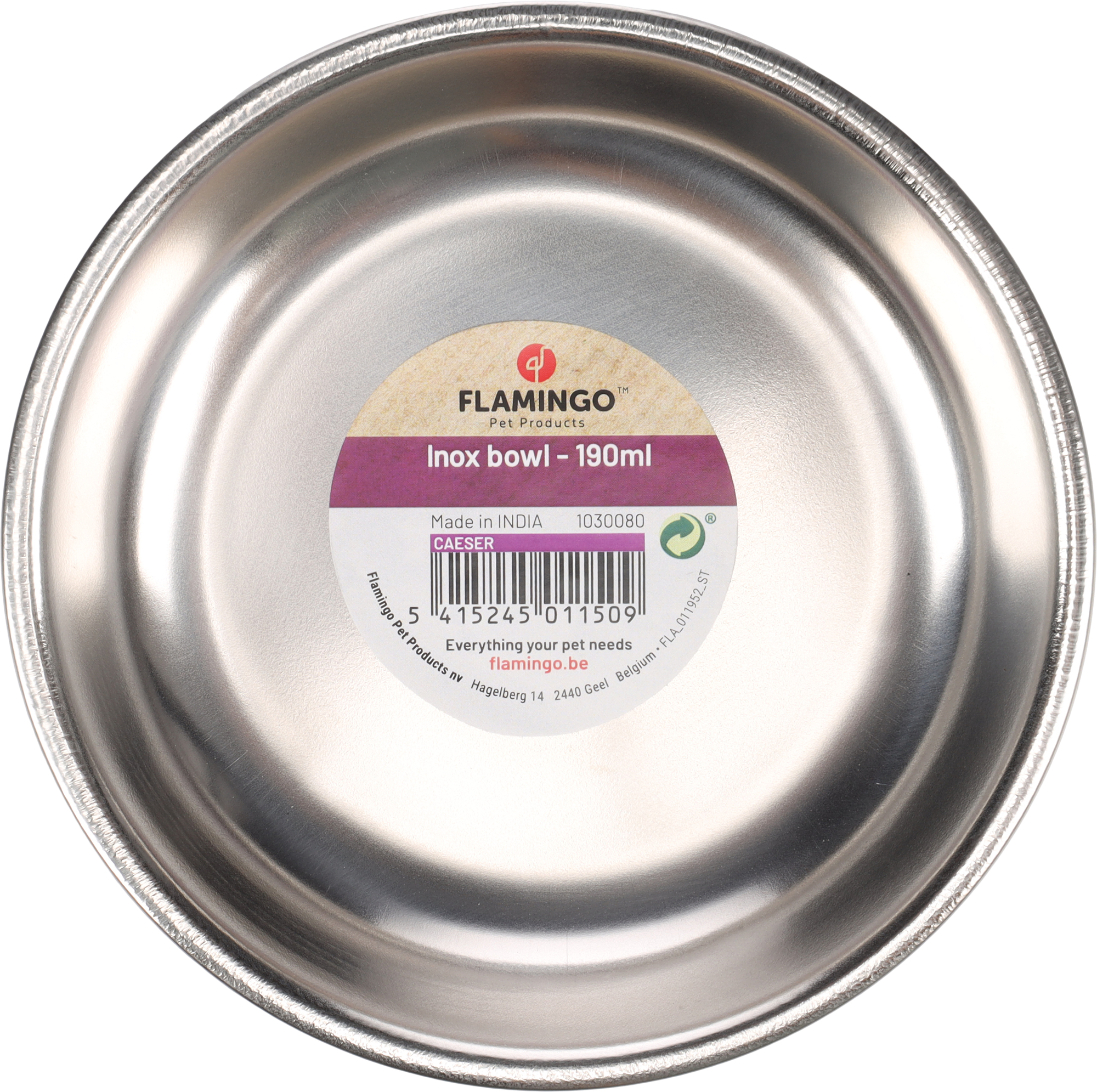 Flamingo Eet- en drinkpot Caeser Rond Zilver