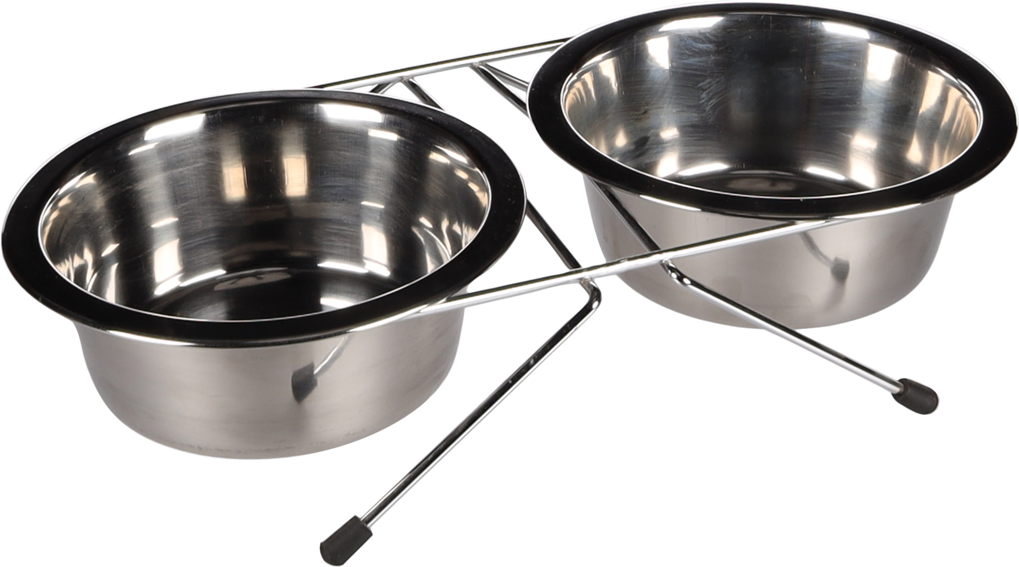 Flamingo Eet- en drinkpot Duo Dinner Staander Arjun Zilver