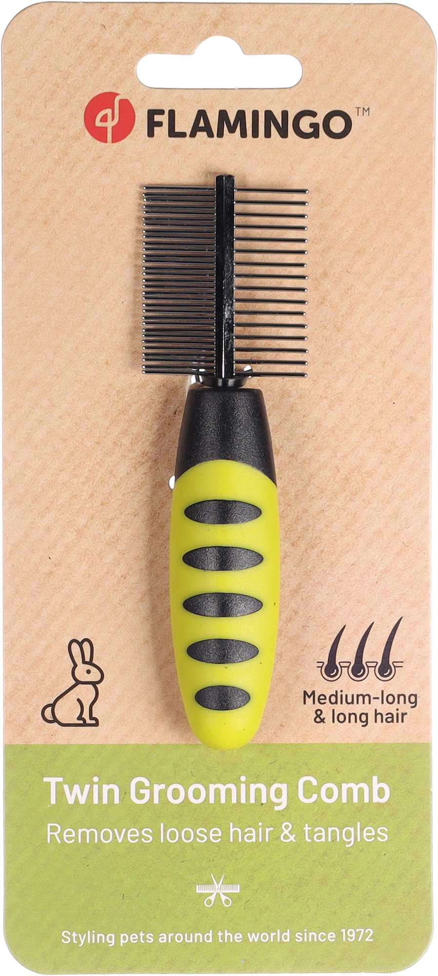 Flamingo Comb Double sided Small animal Premium Care
