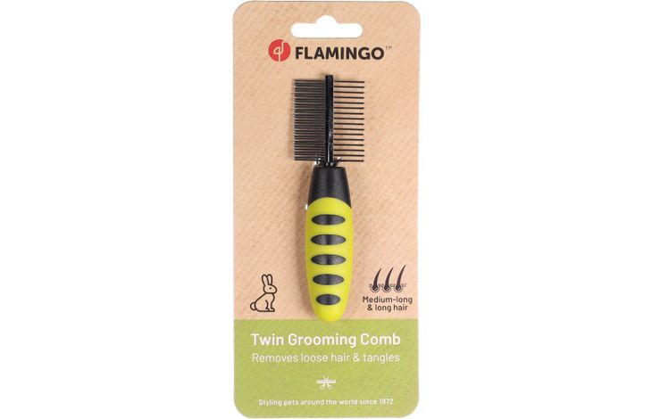 Flamingo Pettine a rastrello Doppio lato Roditori Premium Care