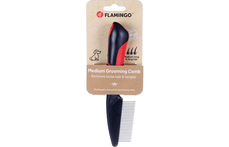 Flamingo Pettine a rastrello Medio Premium Care