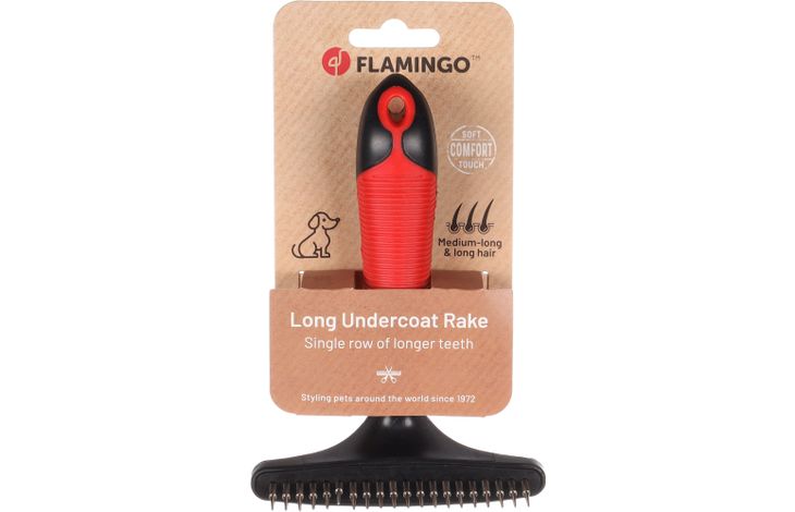 Flamingo Râteau pour sous-poil rotatives Fin Premium Care