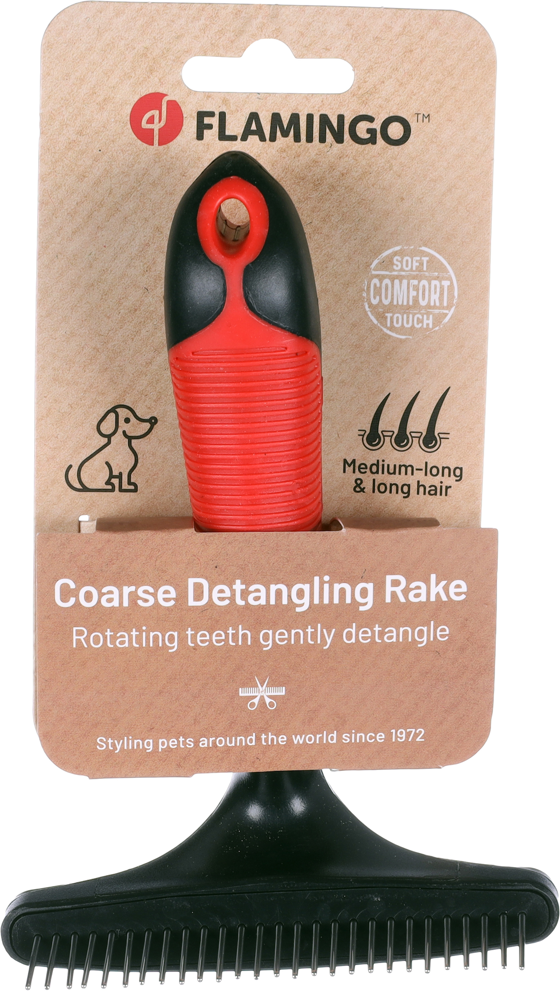 Flamingo Undercoat rake rotating Coarse Premium Care