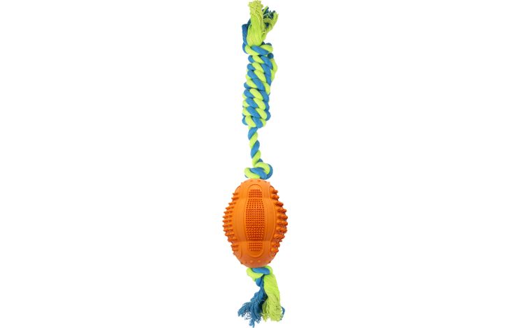 Flamingo Toy Ruffus Rugby Twist with rope Multiple colours