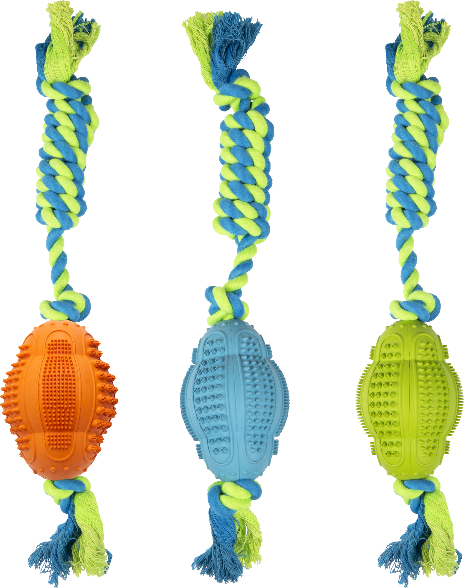 Flamingo Toy Ruffus Rugby Twist with rope Multiple colours