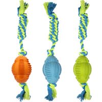 Flamingo Toy Ruffus Rugby Twist with rope Multiple colours