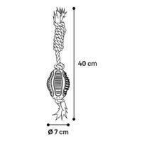 Flamingo Toy Ruffus Rugby Twist with rope Multiple colours