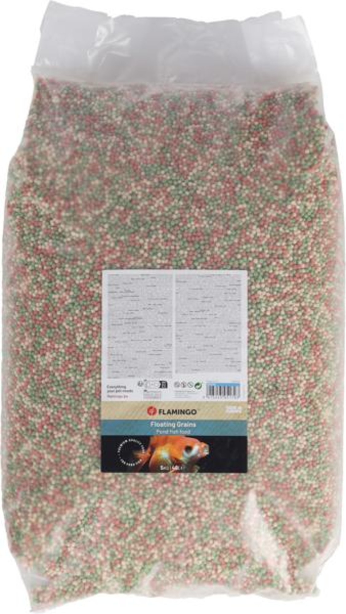 Flamingo Teichfutter Beige Grün Rot