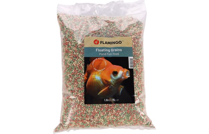 Flamingo Vijvervoer Beige Groen Rood