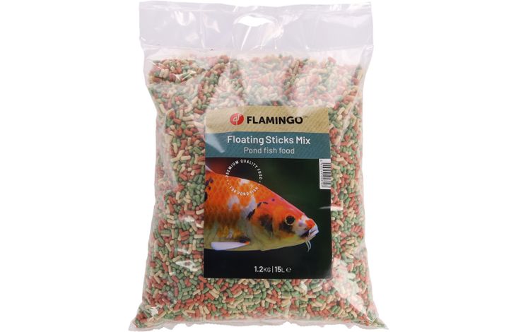 Flamingo Vijvervoer Beige Groen Rood