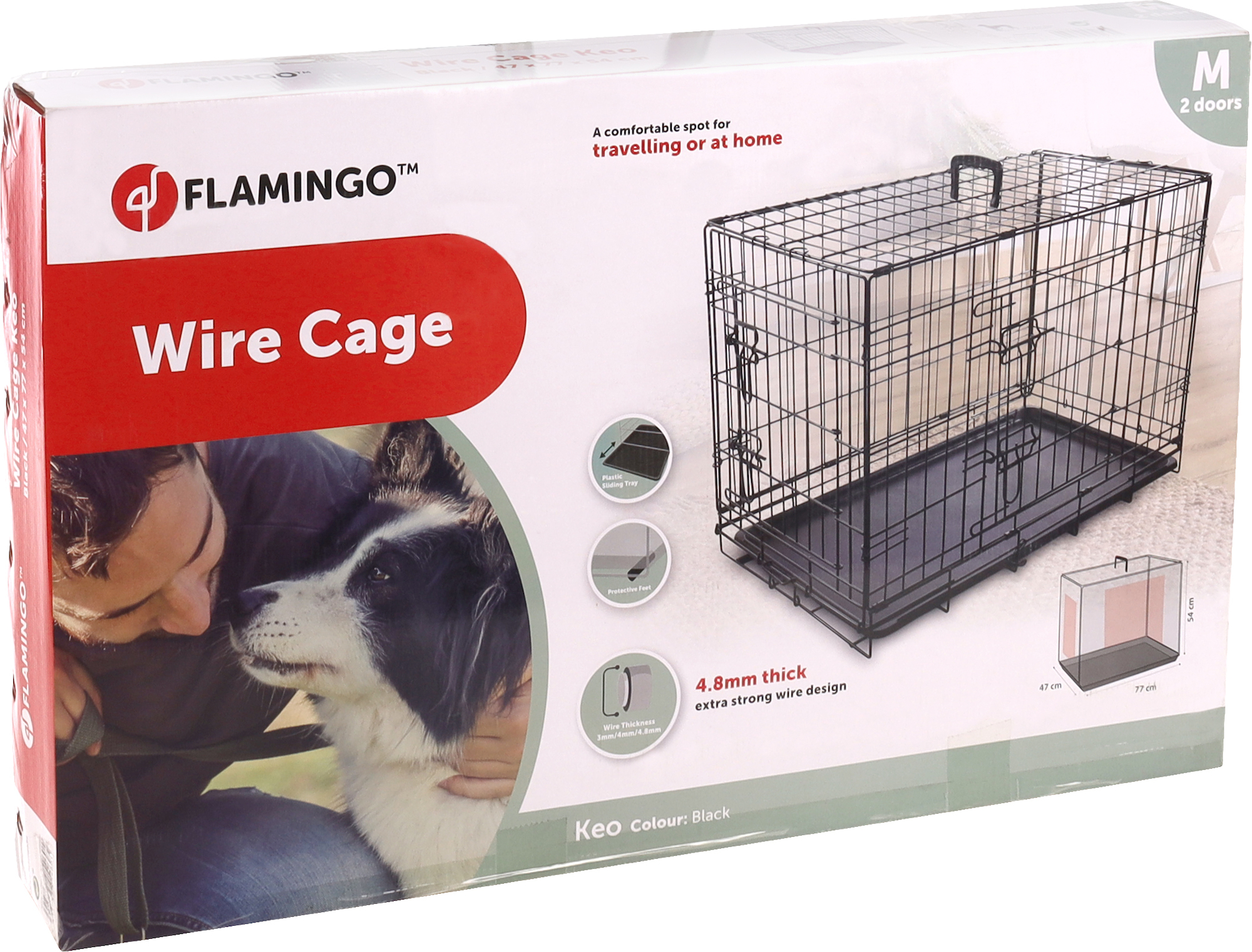 Flamingo Gabbia di filo Keo Nero