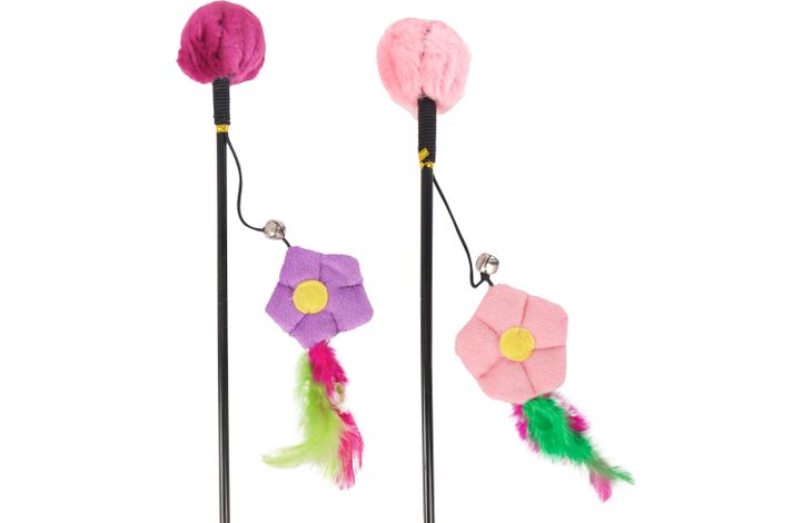 Flamingo Toy Happy Flower Dangler Flower Pompom Multiple colours