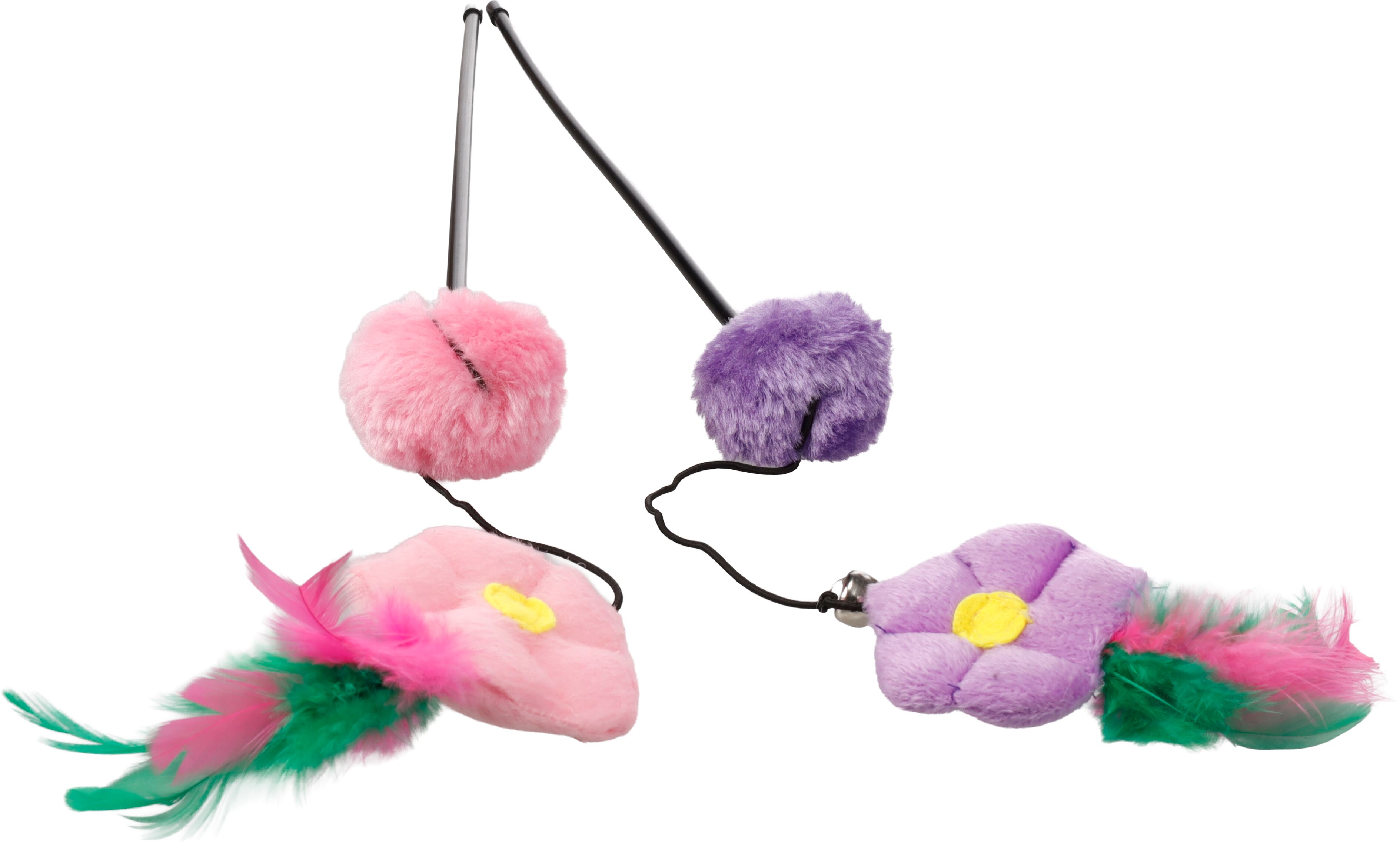 Flamingo Toy Happy Flower Dangler Flower Pompom Multiple colours