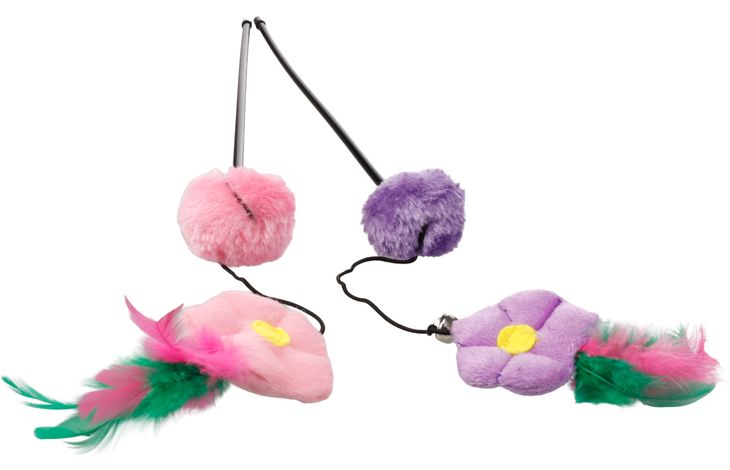 Flamingo Toy Happy Flower Dangler Flower Pompom Multiple colours