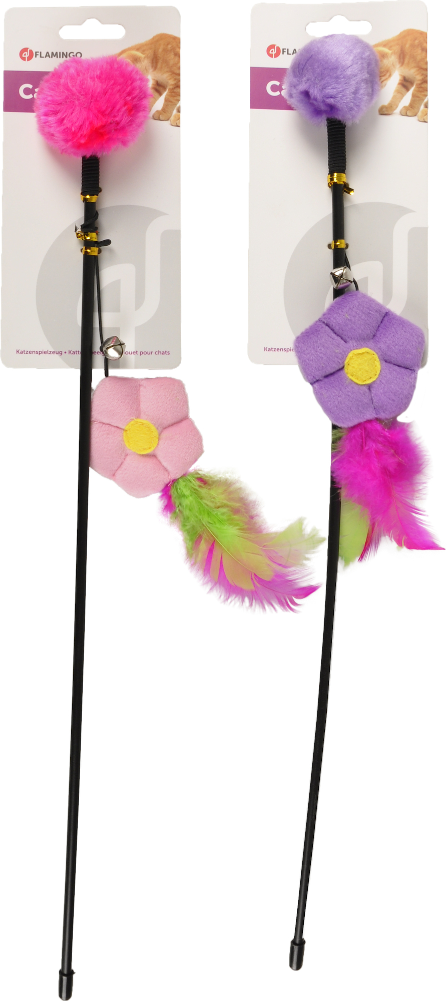 Flamingo Toy Happy Flower Dangler Flower Pompom Multiple colours